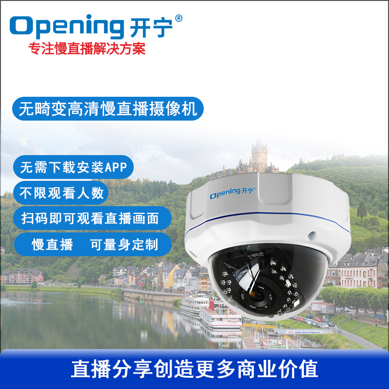 无畸变慢直播防暴半球